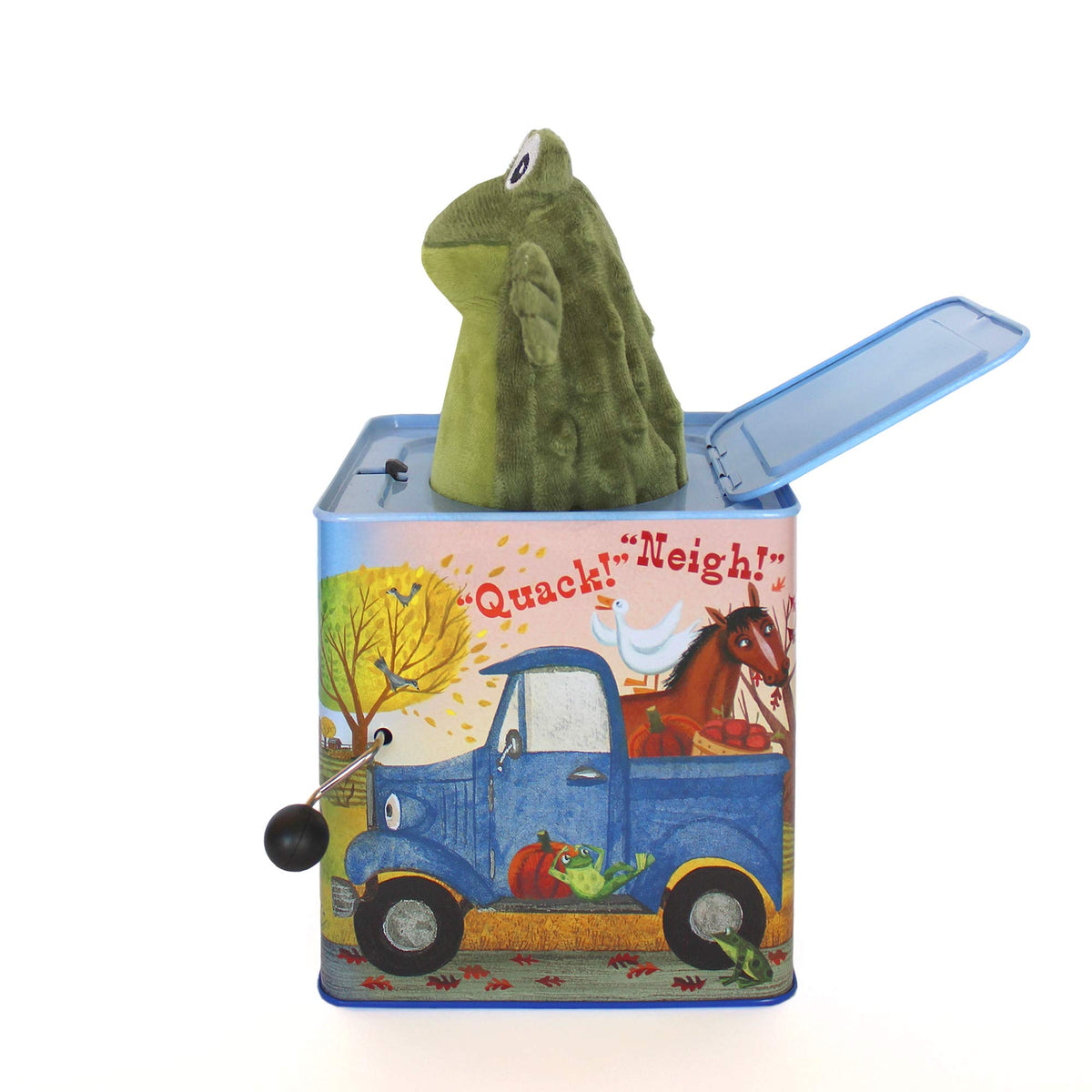 Blue Truck Jack-in-The-Box Plush Toy with Music R135540