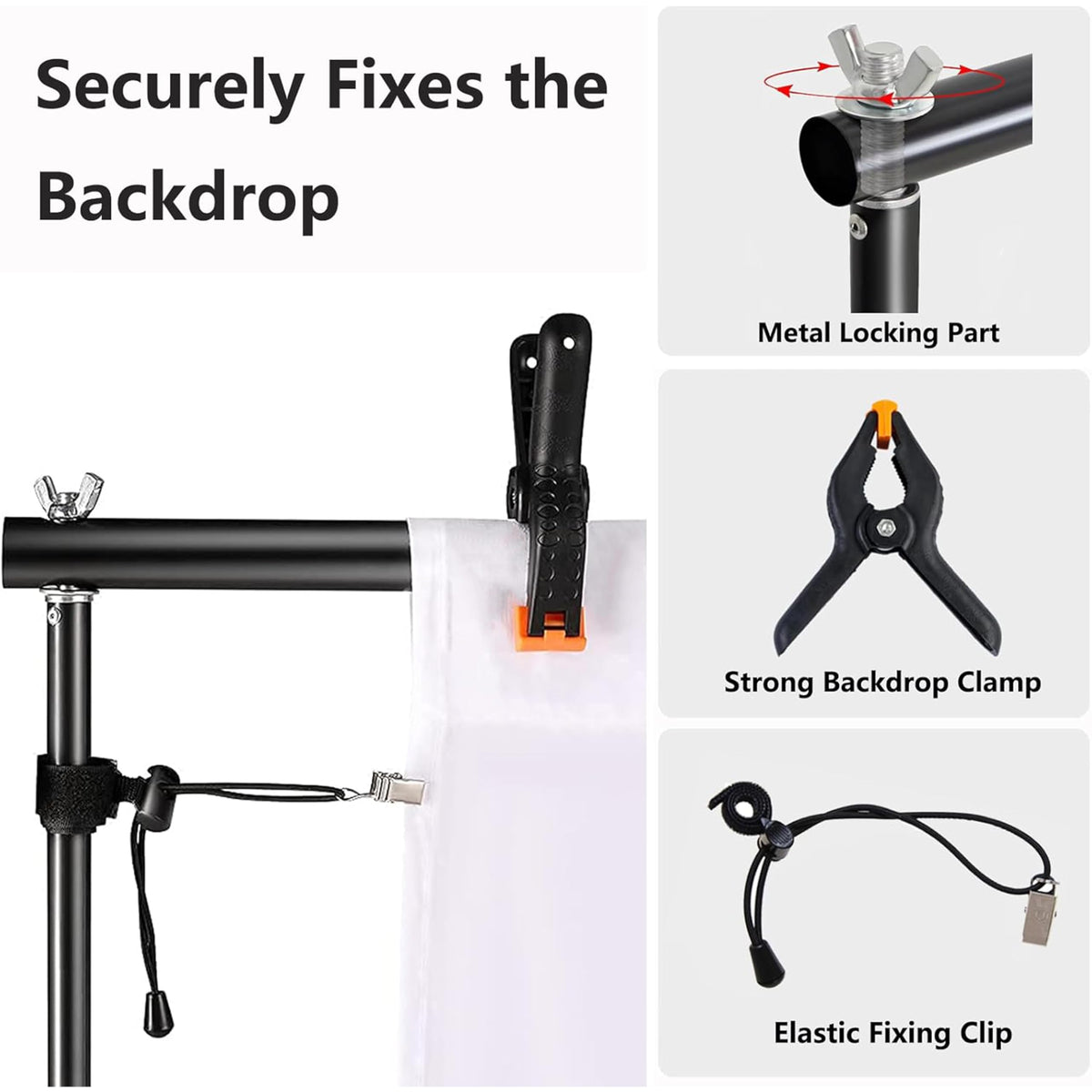 Adjustable Photo Backdrop Stand 9ft x 10ft with Carry Bag U66402