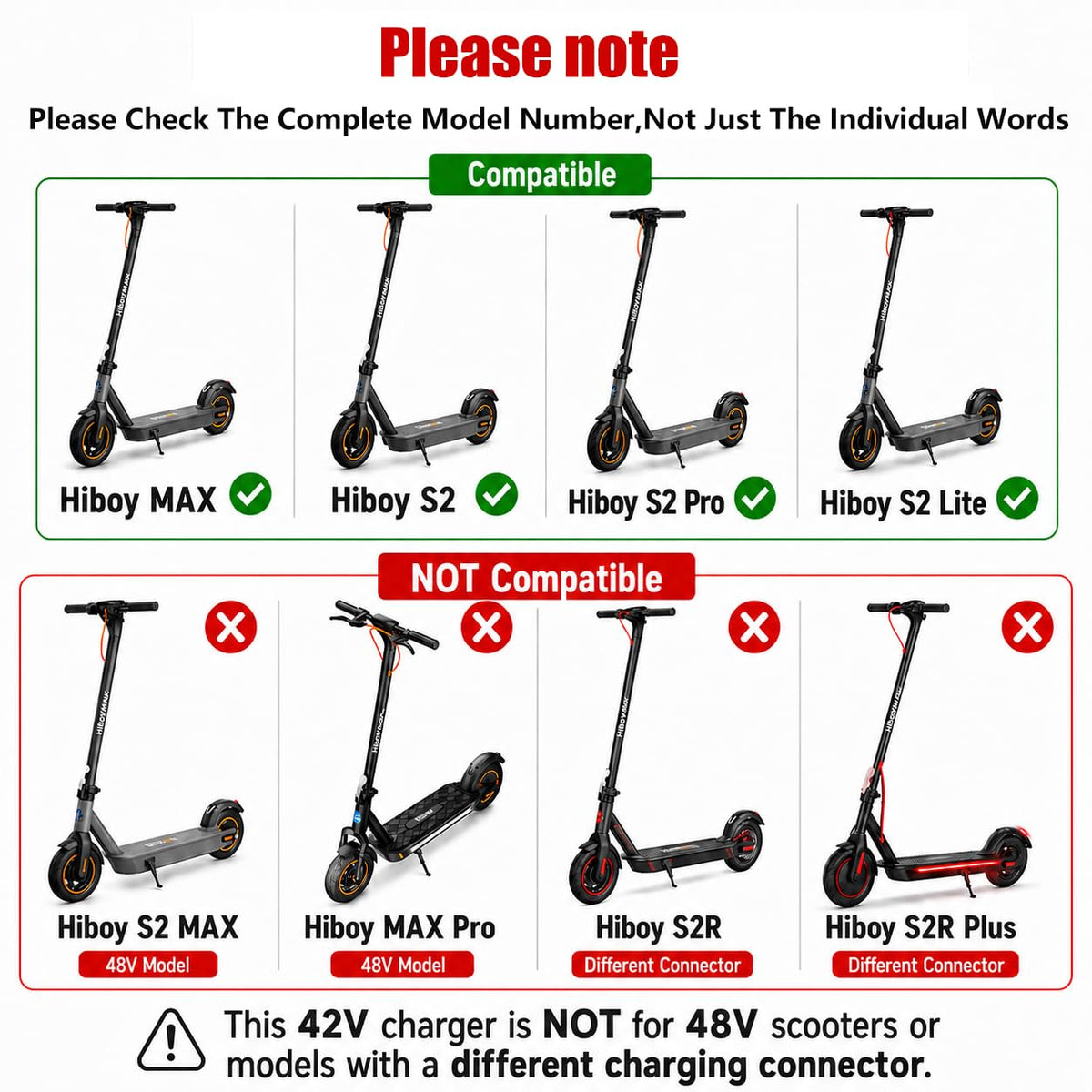 42V Electric Scooter Charger H771650