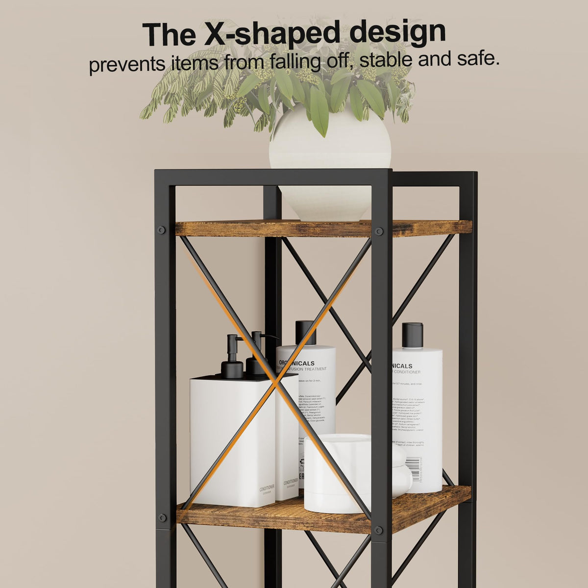 5 Tier Metal Bookshelf N1606