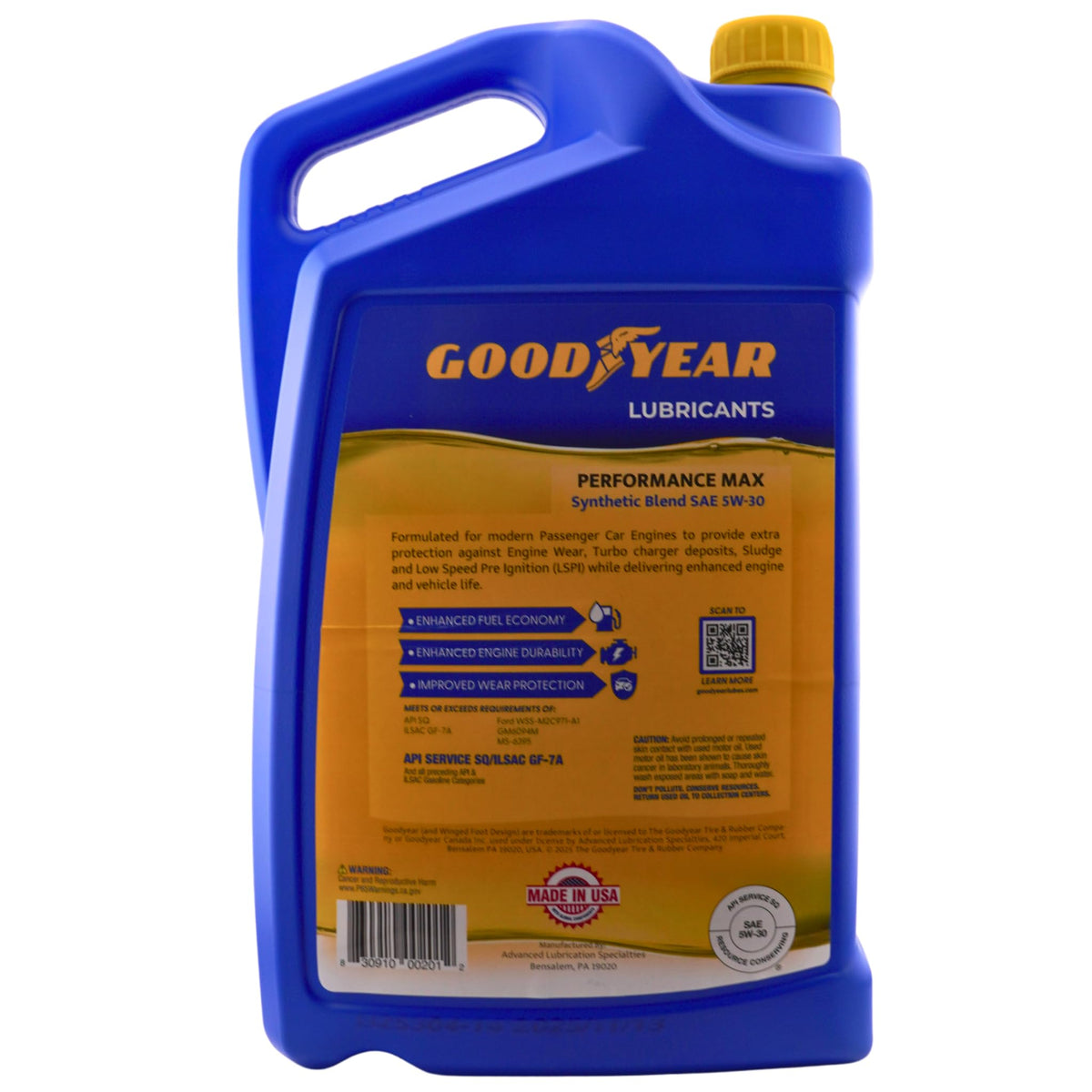 Synthetic Blend Motor Oil SAE 5W-30 5 Quart N48622