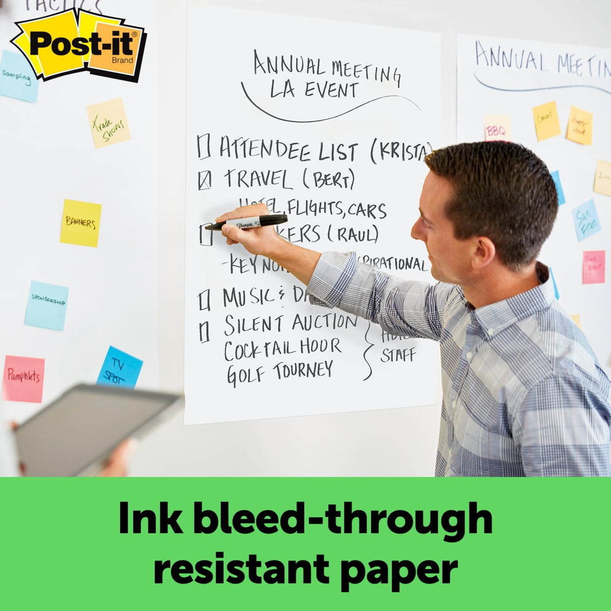 Super Sticky Easel Pads 25" x 30" White Pack Of 2 P384641