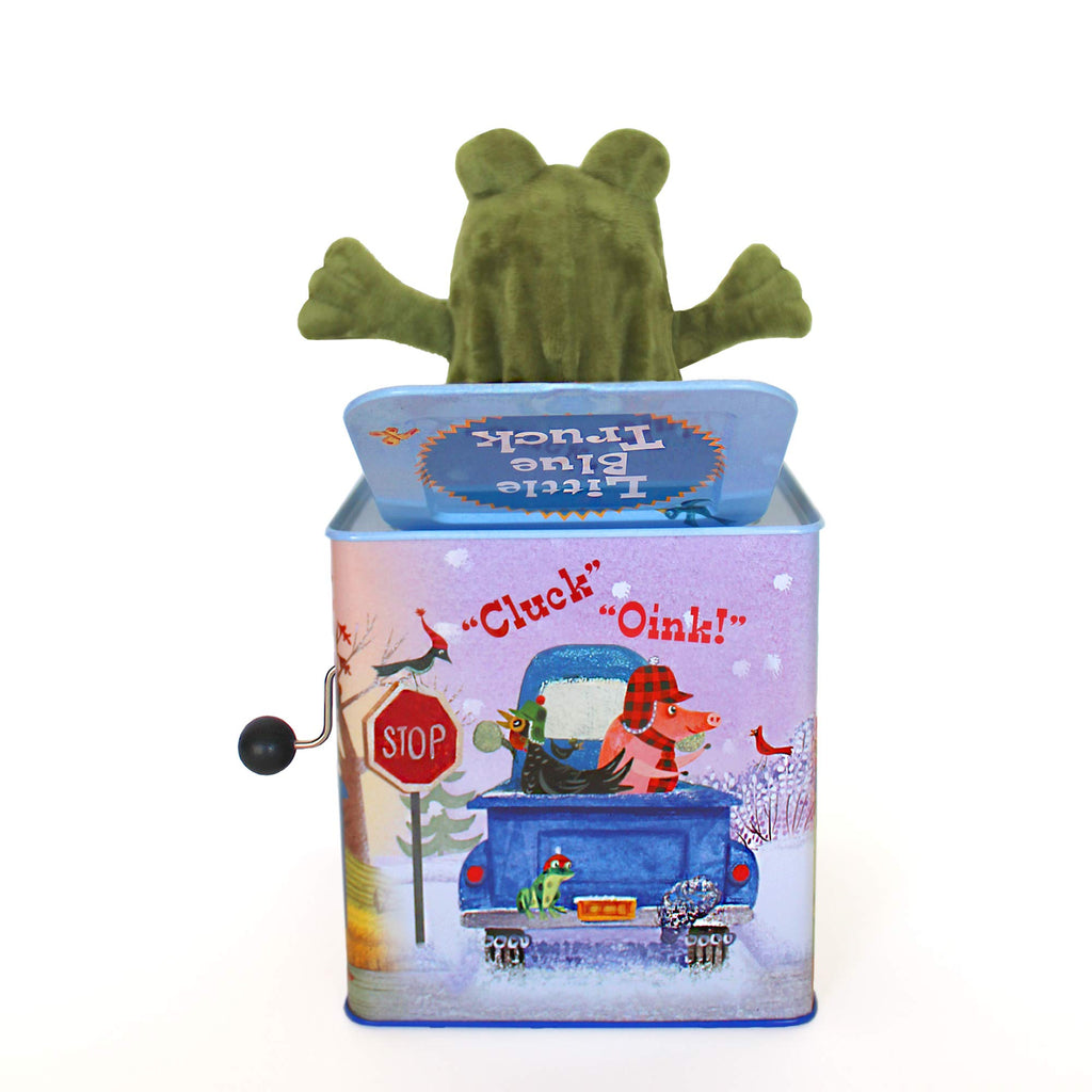 Blue Truck Jack-in-The-Box Plush Toy with Music R135540
