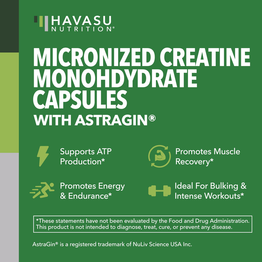 Creatine Monohydrate Capsules 3g Per Serving I76797