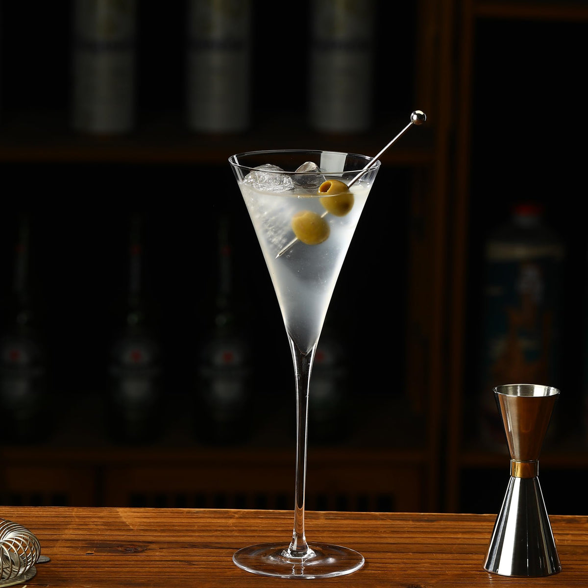 Clear Hand Blown 4 oz Martini Glasses Set of 6 F120607
