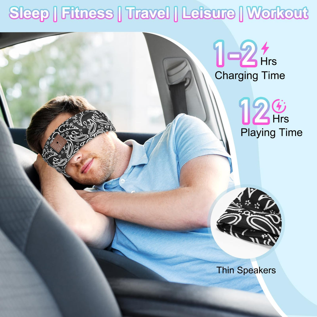 2-Pack Bluetooth 5.4 Headband Headphones Black&Blue X229605