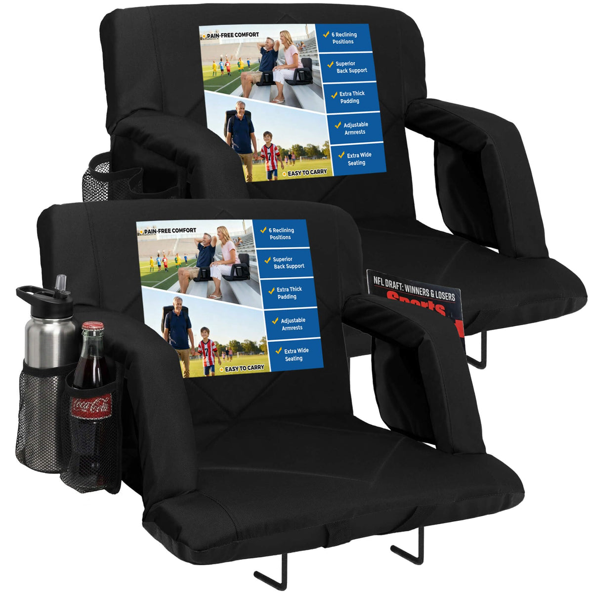 Reclining Stadium Seats with Back Support H9110