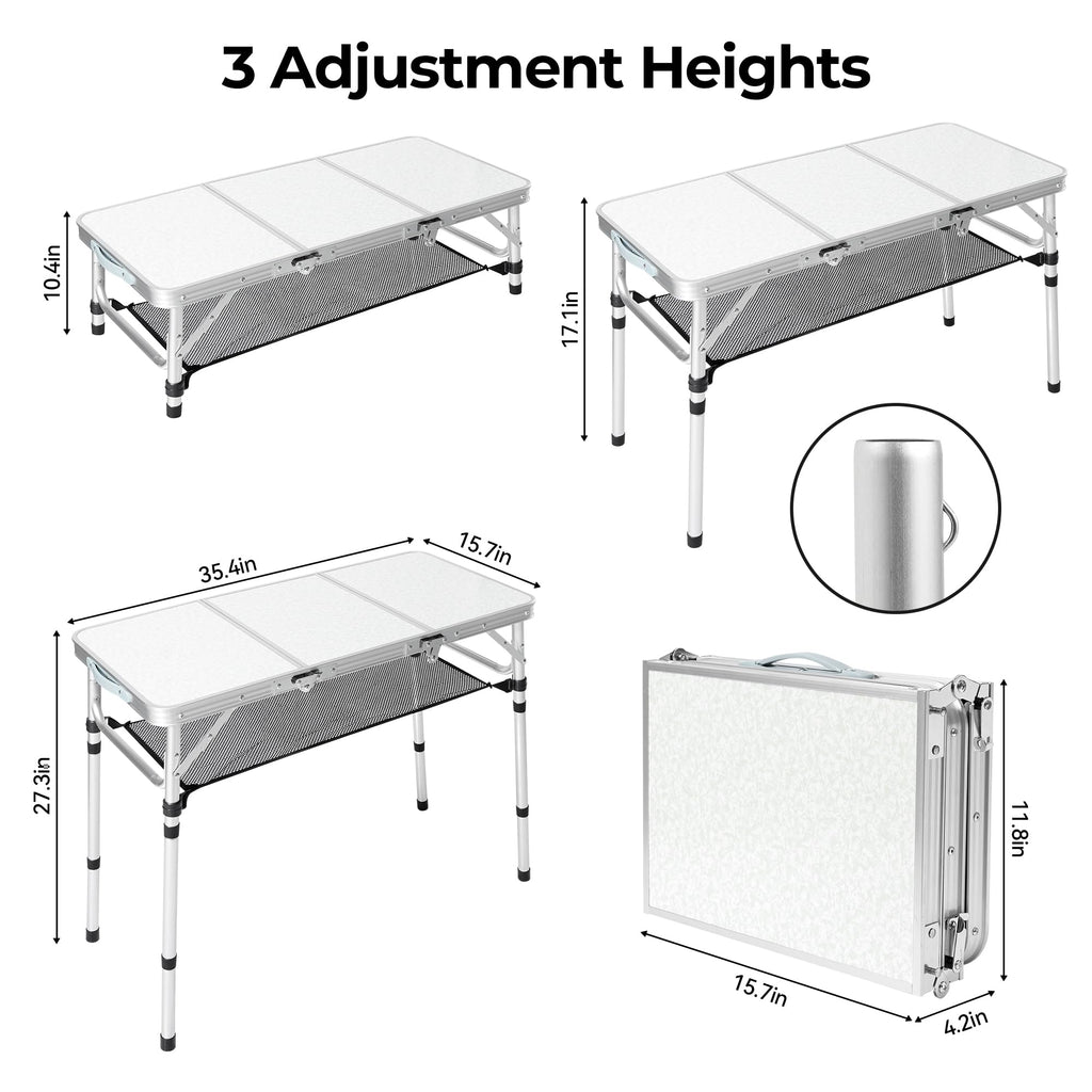 Folding Camping Table with Adjustable Height N2944