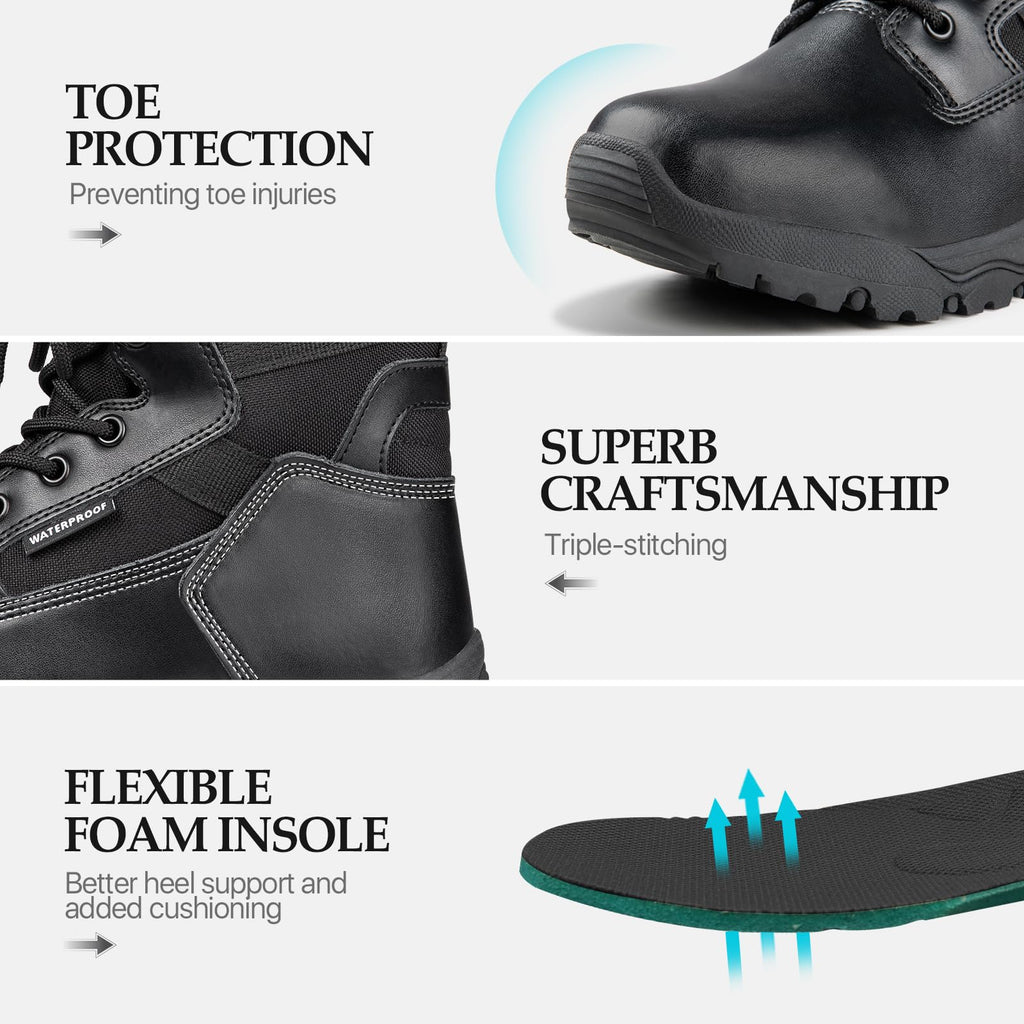 Lightweight Suede Leather Waterproof Work Boots E586245