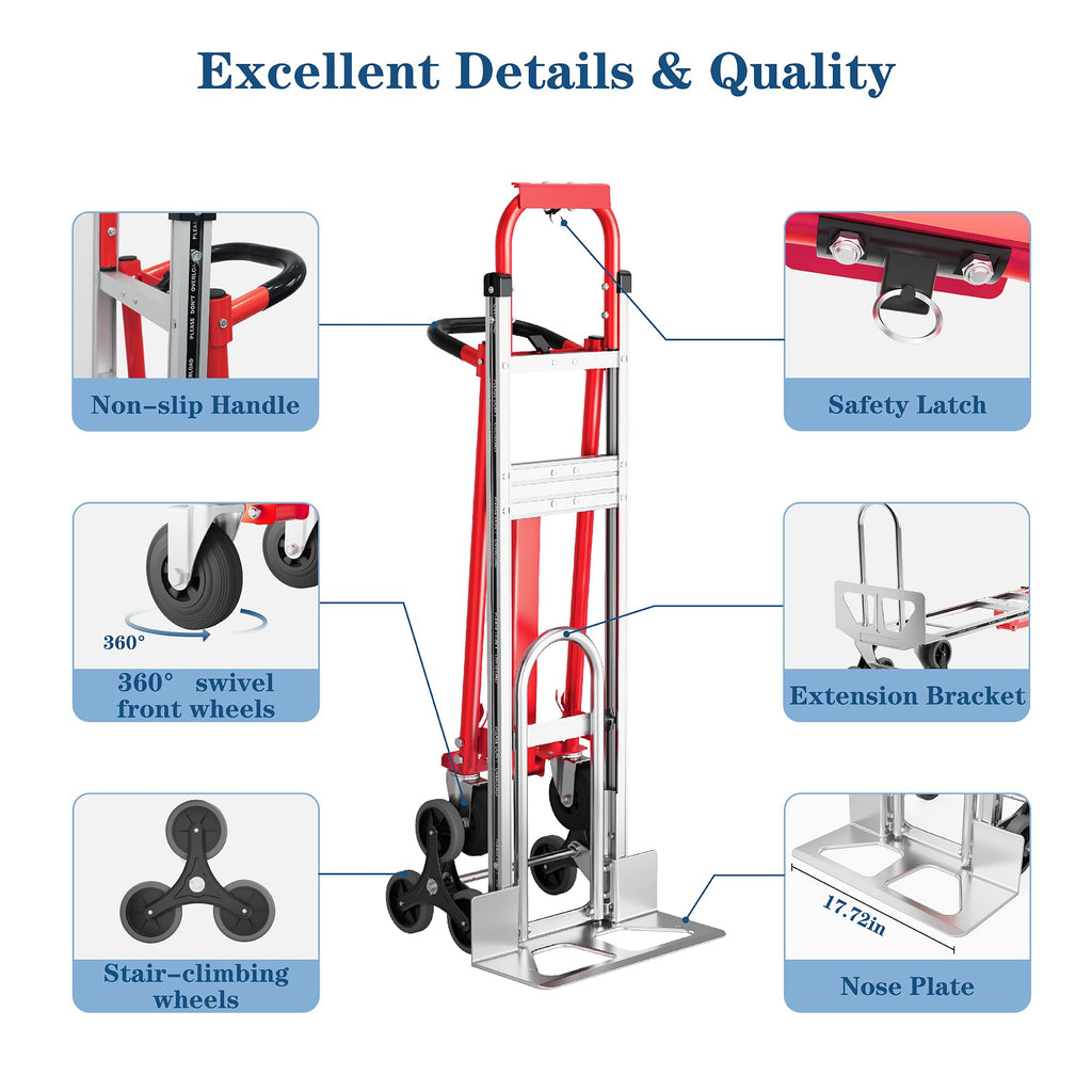 1000 lb Aluminum Steel Convertible Hand Truck O7849