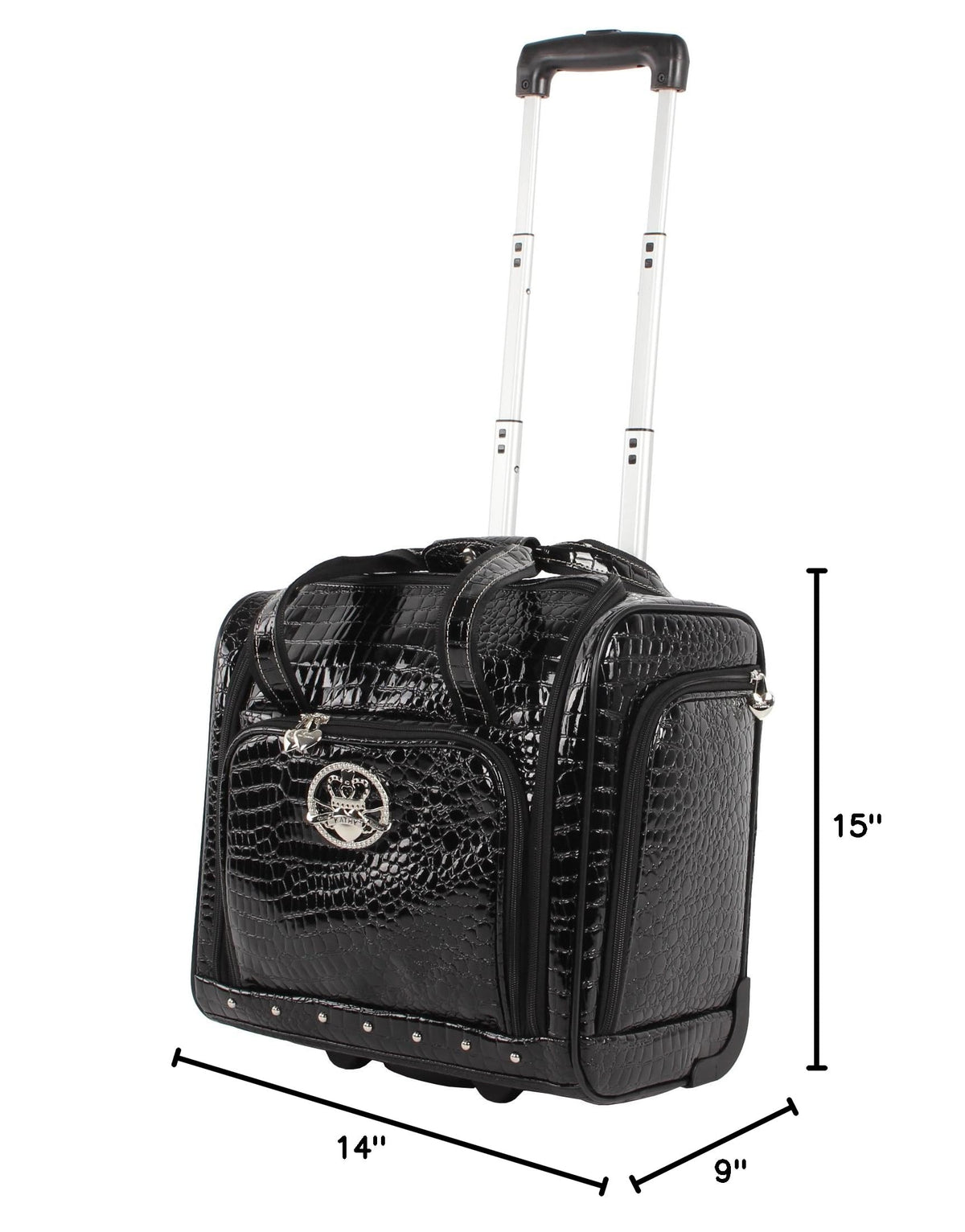 15 Inch Black PVC Underseat Luggage Z357779