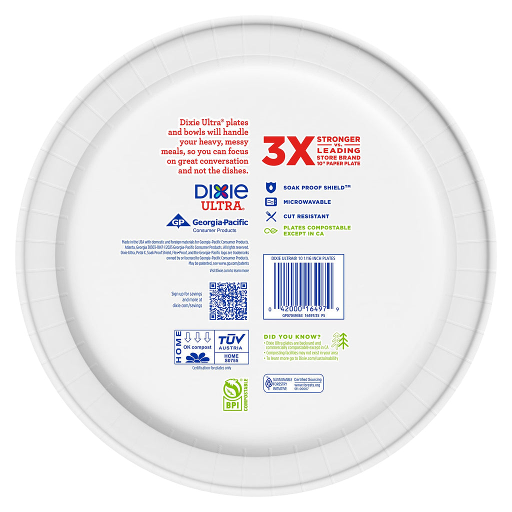 Large 10 Inch Heavy Duty Disposable Paper Plates M3455