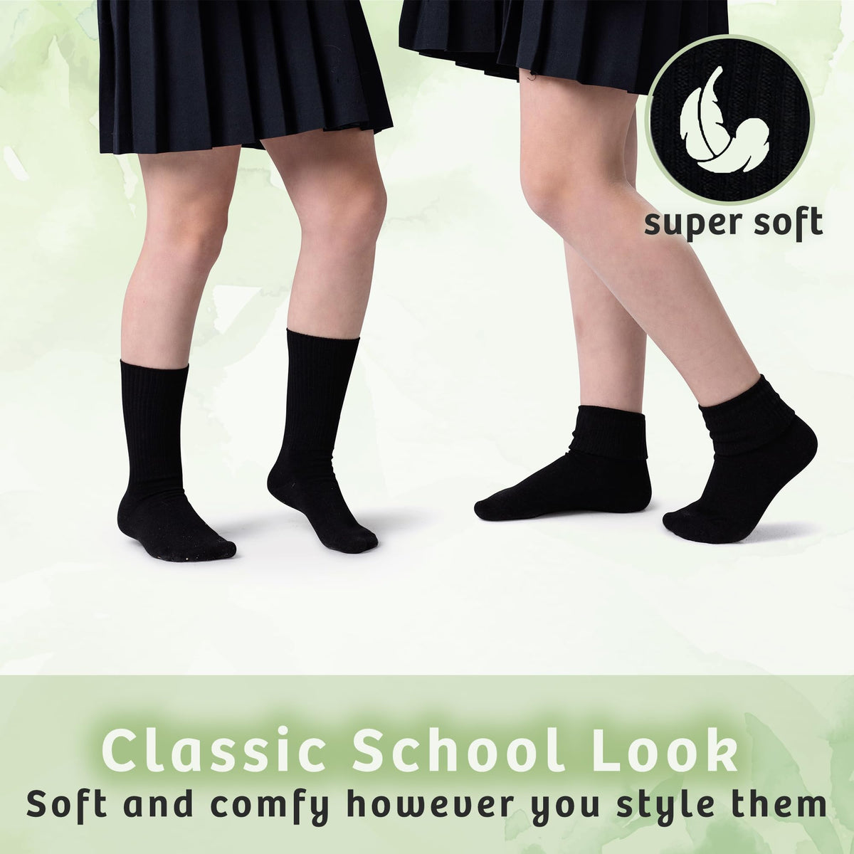 Kids Seamless Crew Socks X72429