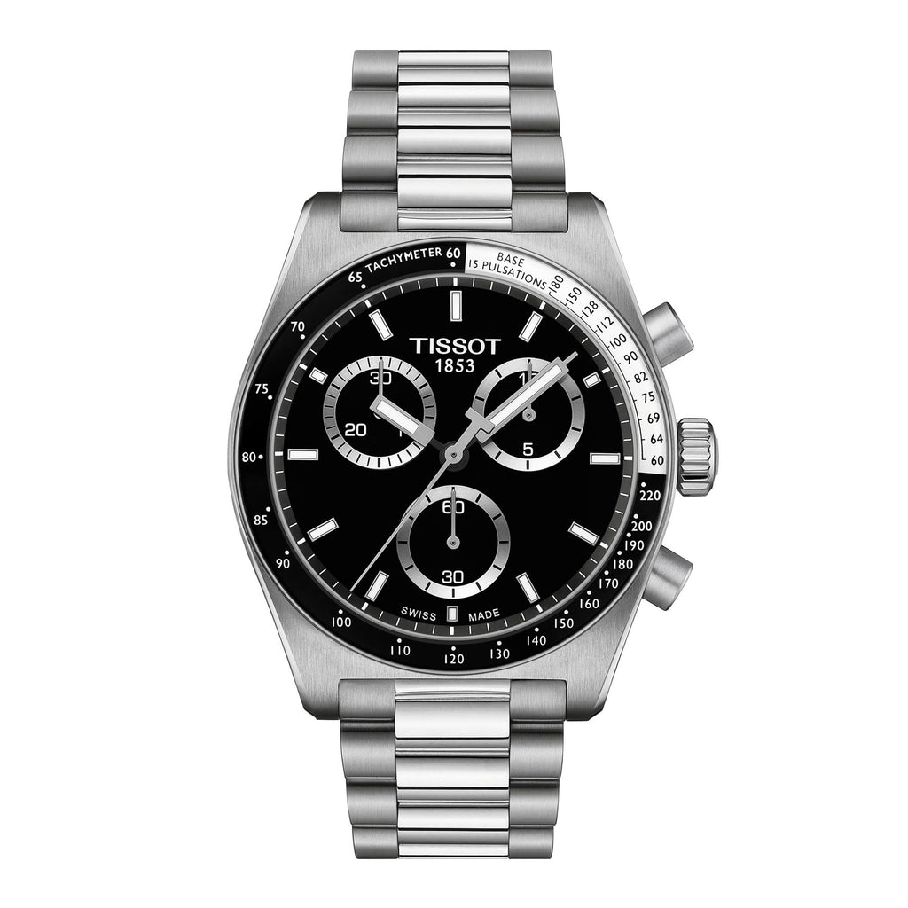Black Dial 40mm Swiss Quartz Chronograph Men's Watch S139