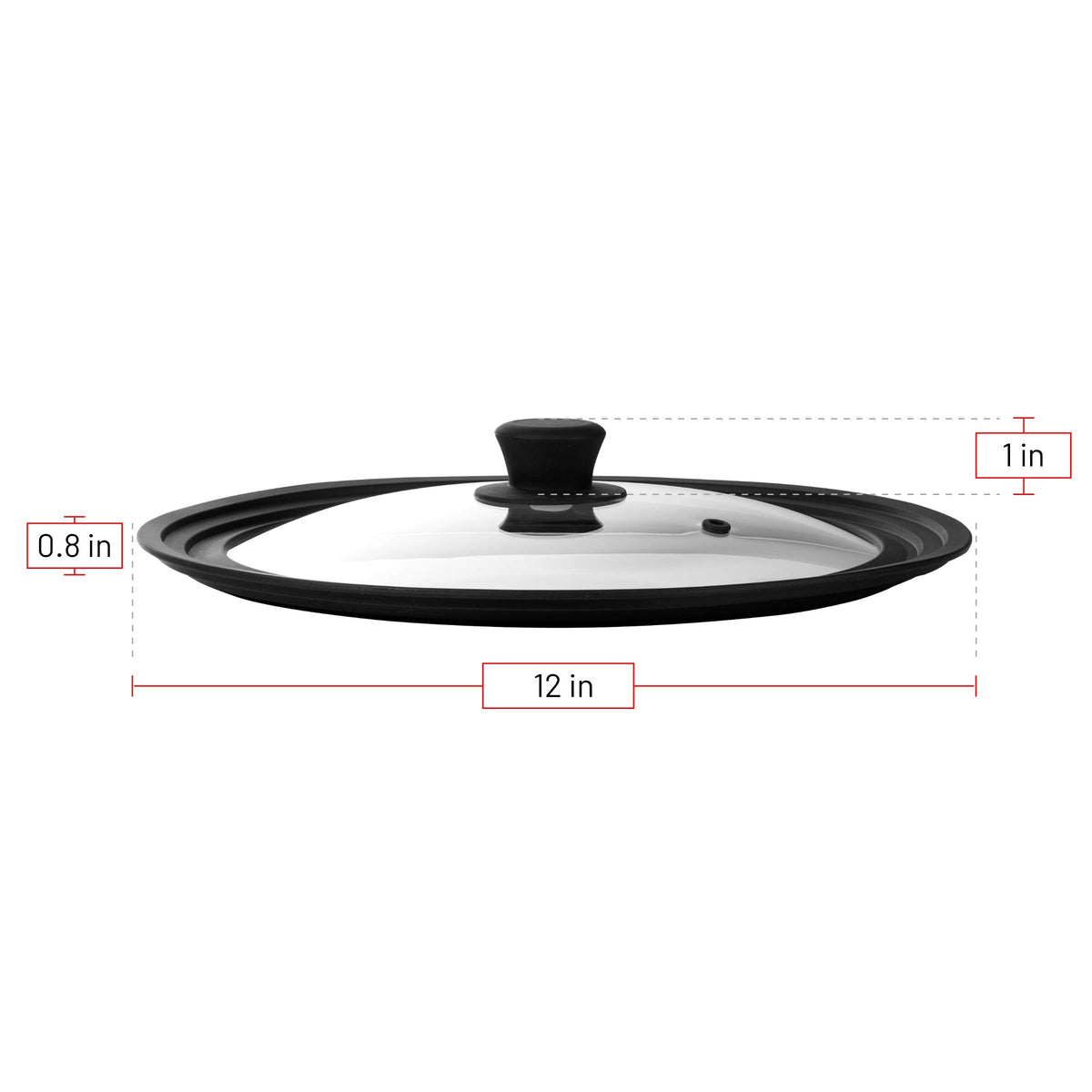 Universal Tempered Glass Lids with Silicone Rim, 2-Pack M46391
