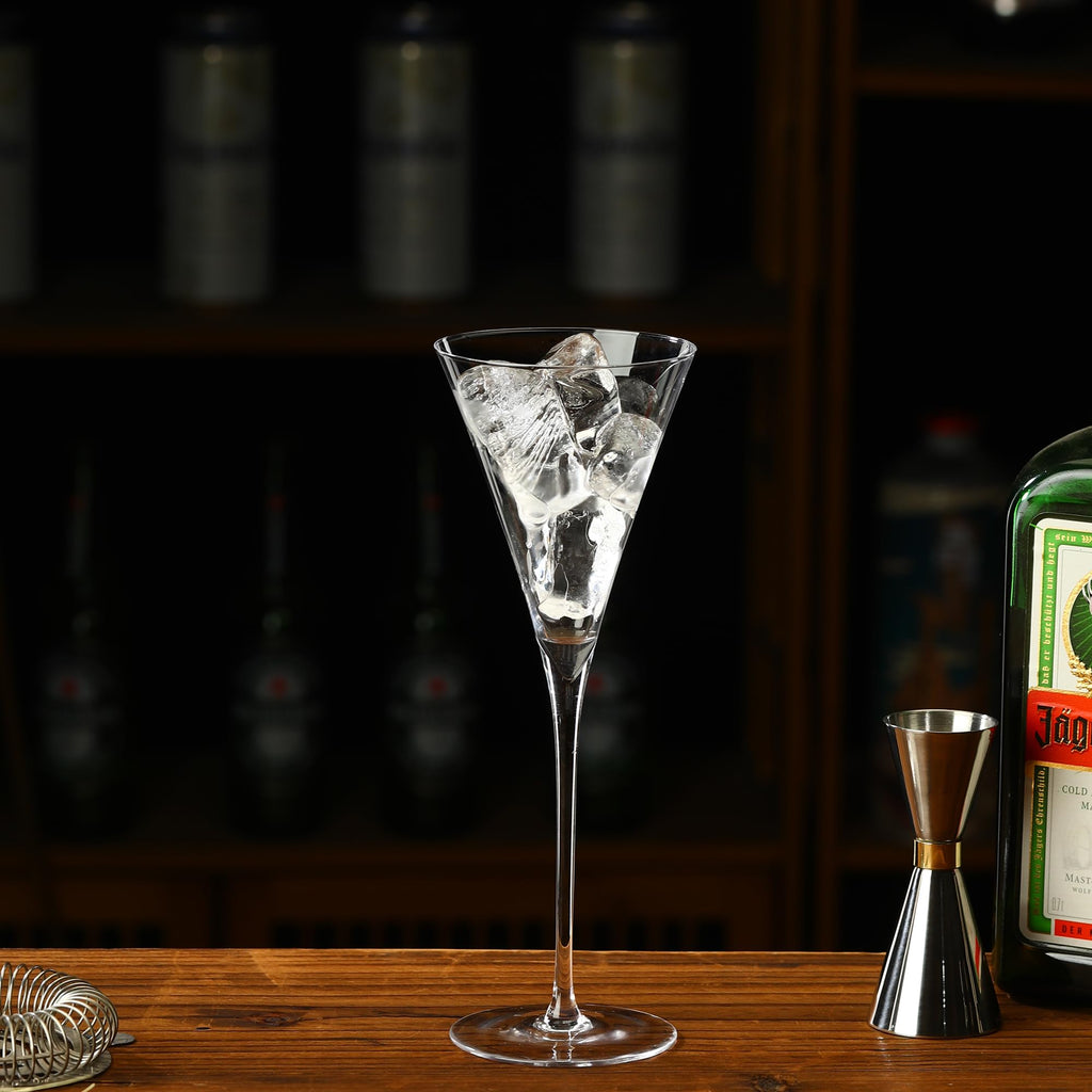 Clear Hand Blown 4 oz Martini Glasses Set of 6 F120607