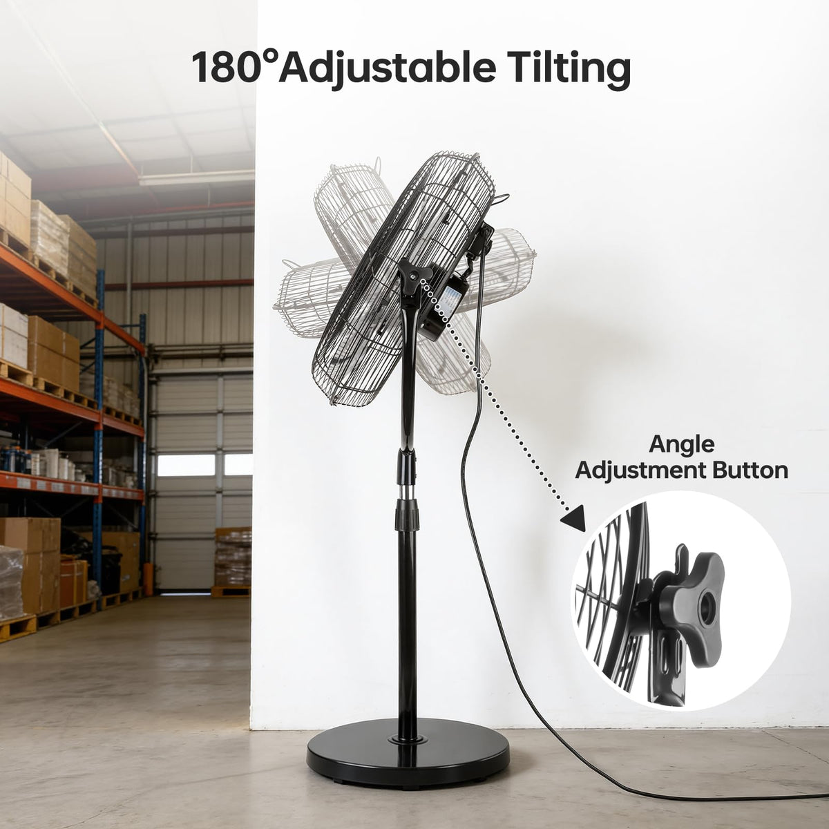 20 Inch Heavy Duty High Velocity Metal Stand Pedestal Fan M591