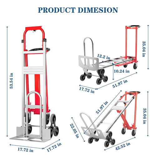 1000 lb Aluminum Steel Convertible Hand Truck O7849