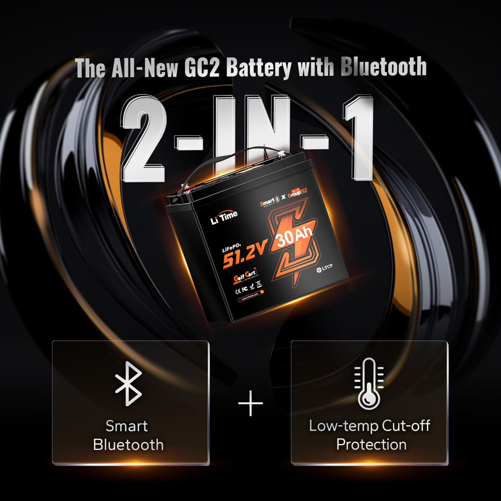 4 Pack 48V 30Ah LiFePO4 Lithium Battery with Bluetooth D990593