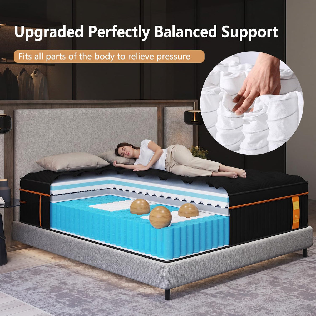 Full Size 14 Inch Hybrid Mattress O4289