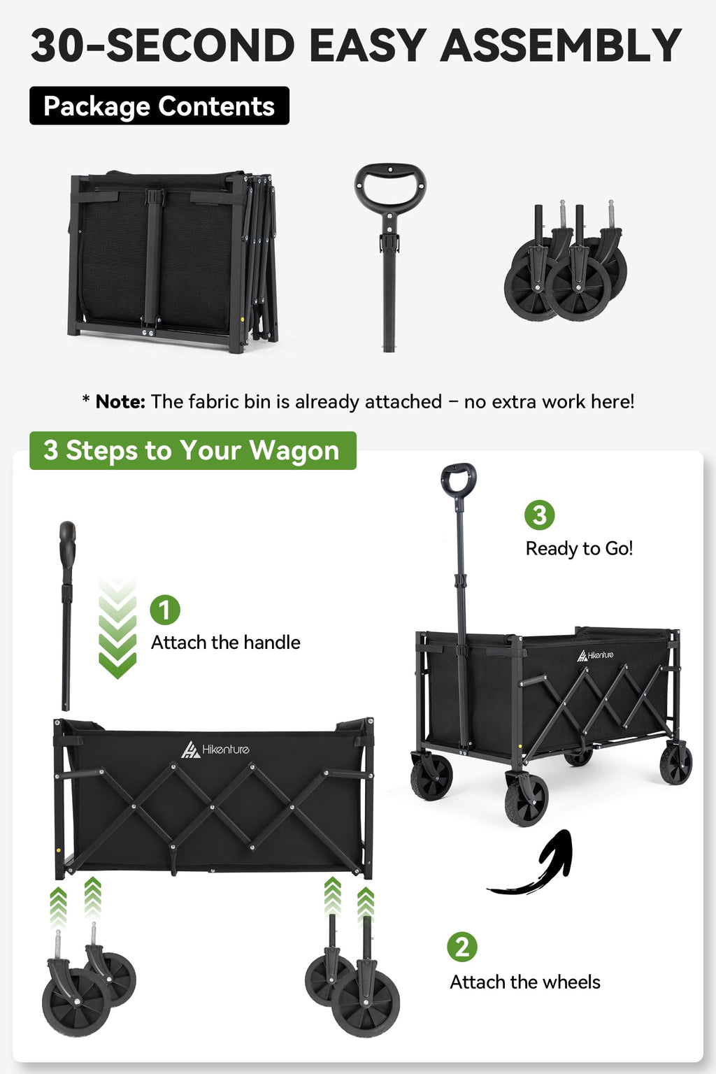 Collapsible Wagon Cart with Wheels P4565