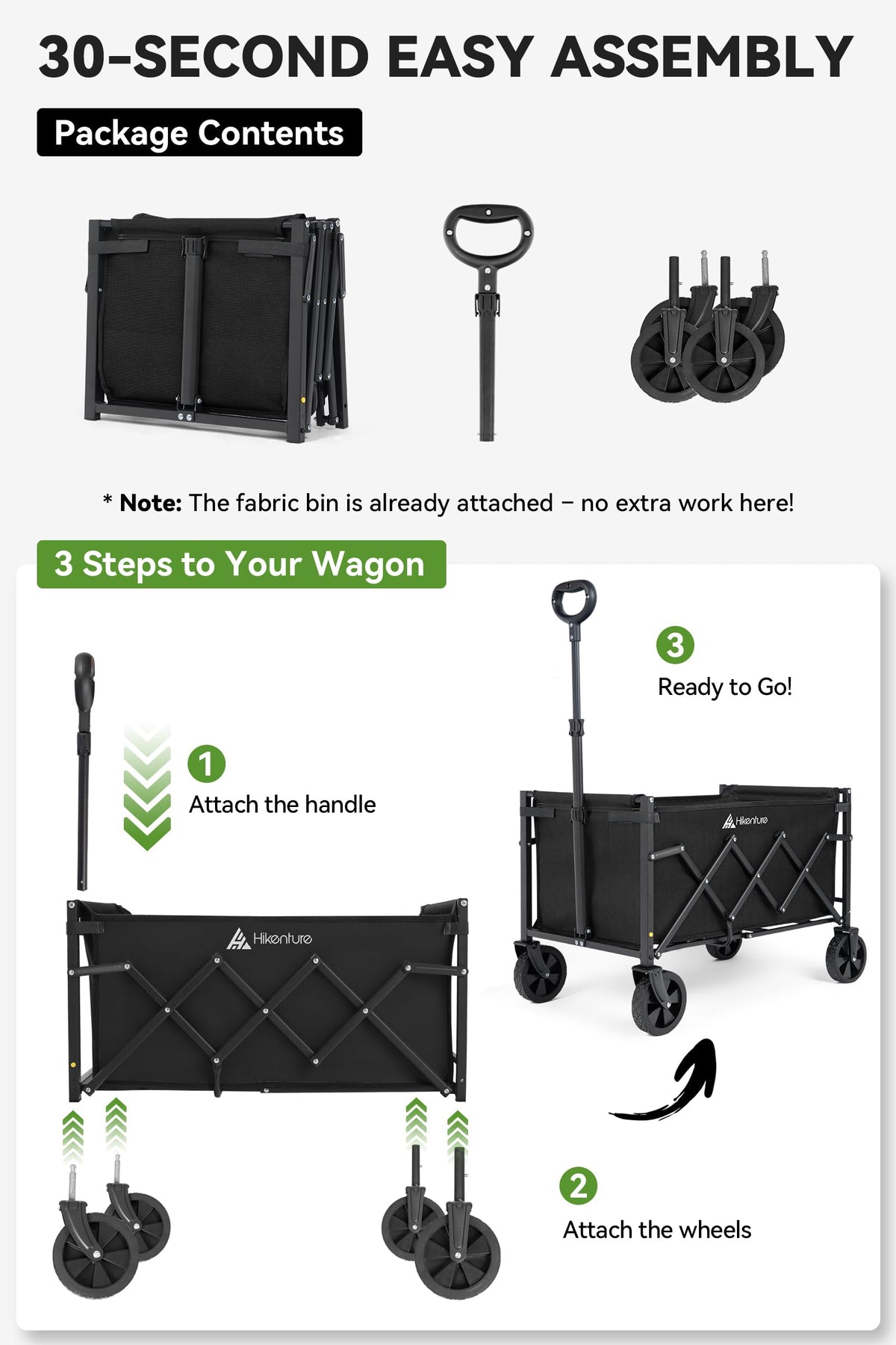 Collapsible Wagon Cart with Wheels P4565