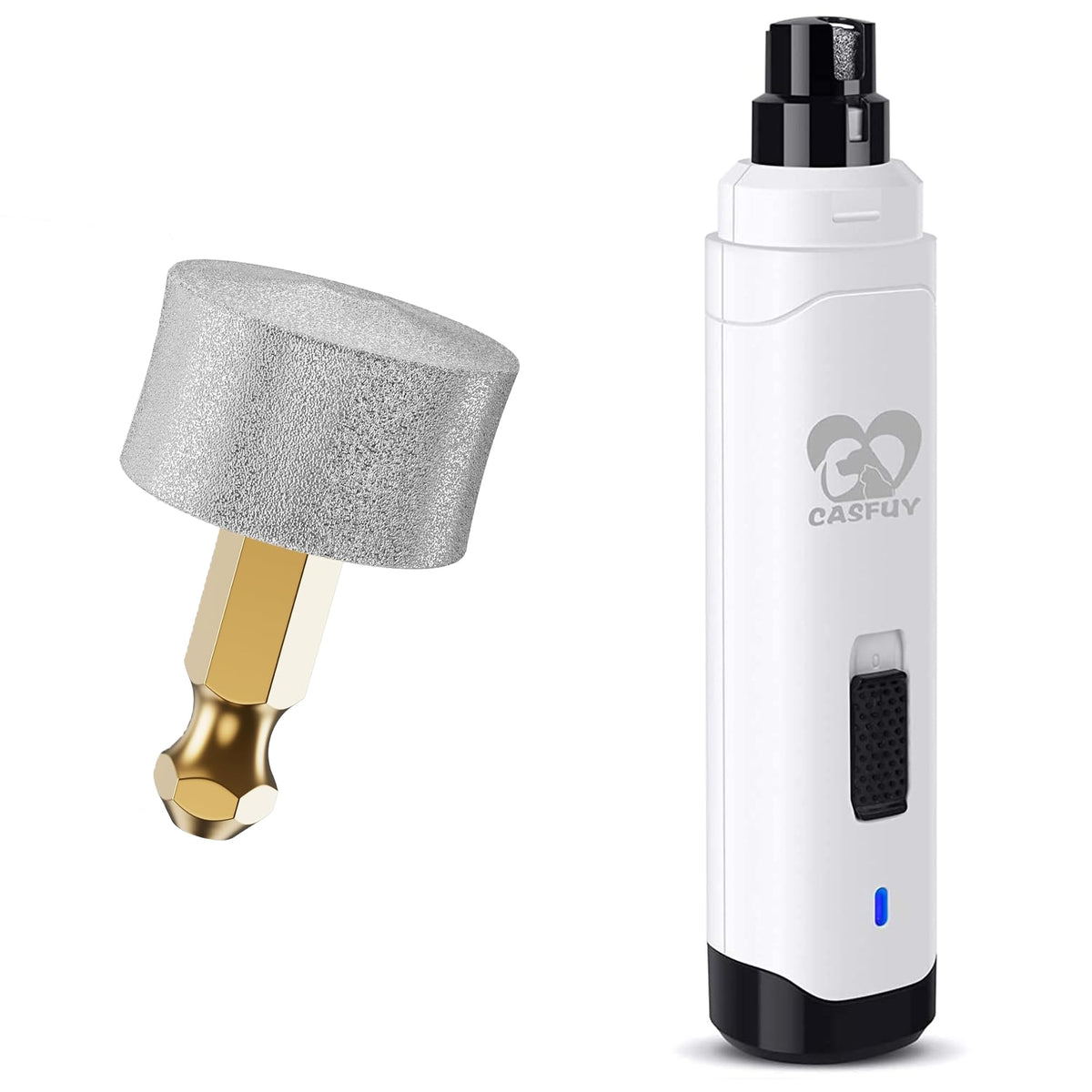 Dog Nail Grinder & Replacement Grinding Head Bundle White F342945