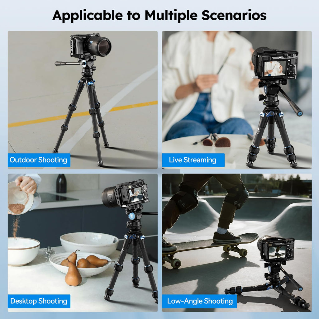 Carbon Fiber Tabletop Tripod Kit with Fluid Head A236