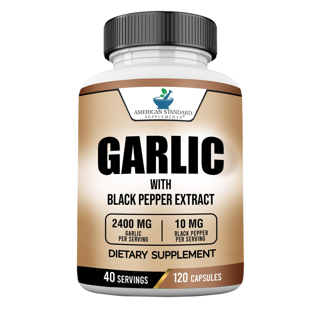Garlic 2400mg with Black Pepper Fruit Extract 120 Capsules G511157