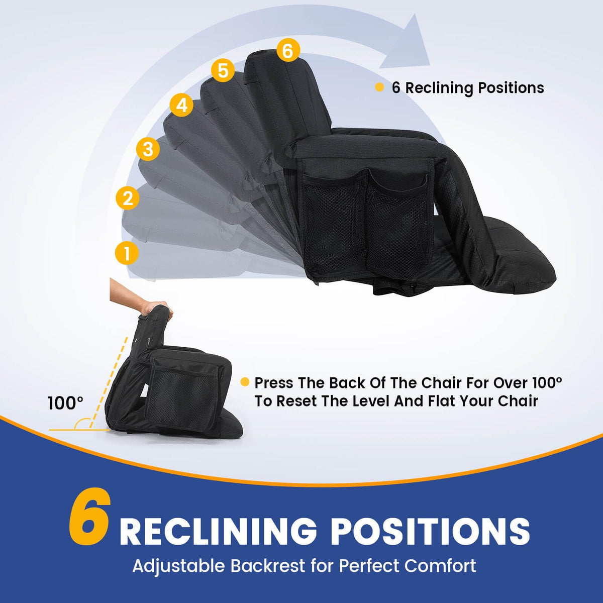 Reclining Stadium Seats with Back Support H9110