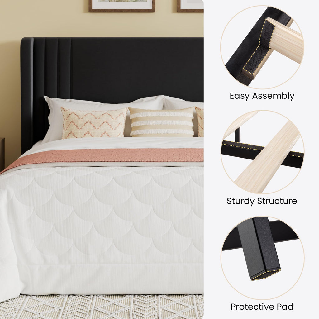 Queen Velvet Upholstered Bed Frame S2635