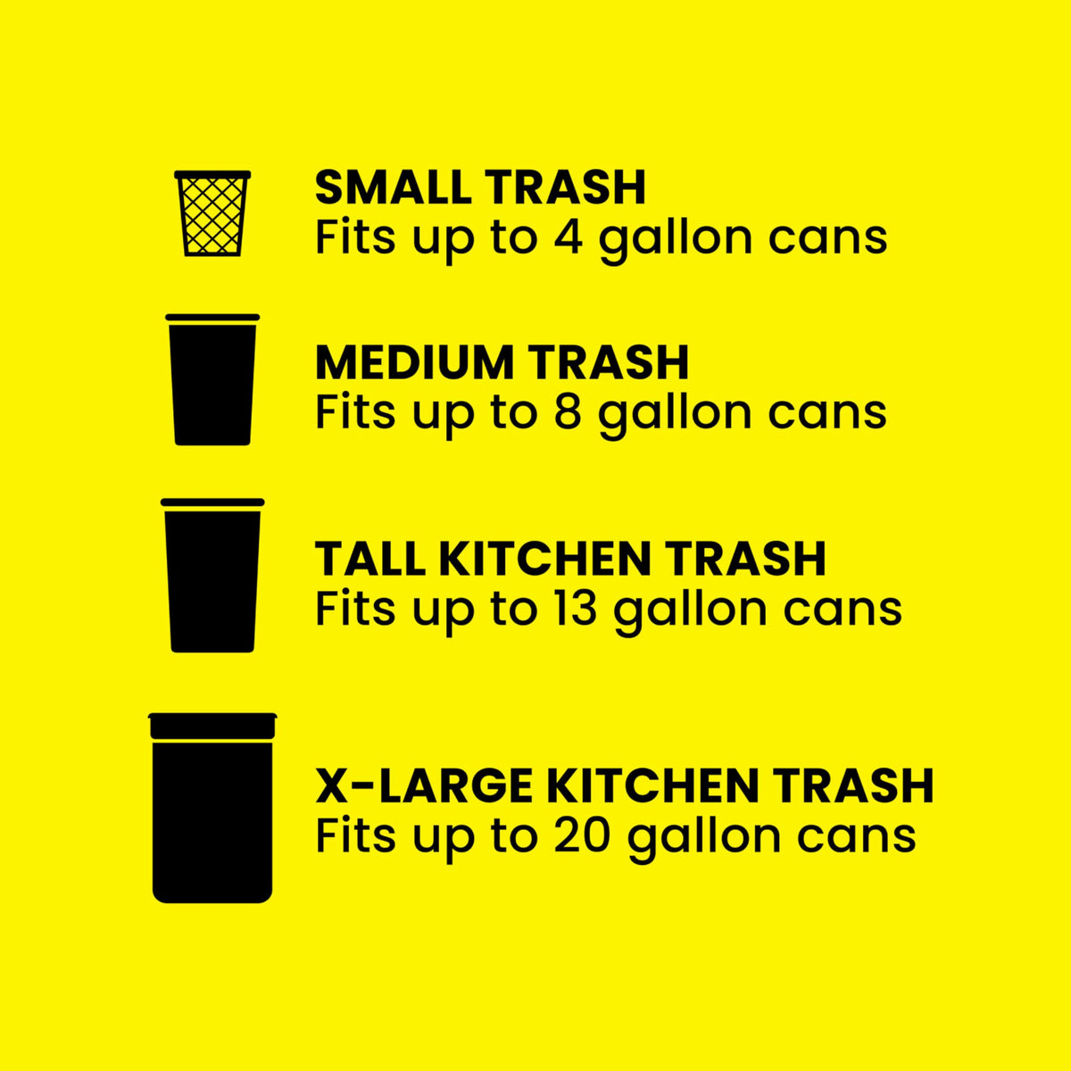 13 Gal Tall Trash Bags, 110 Ct F94401