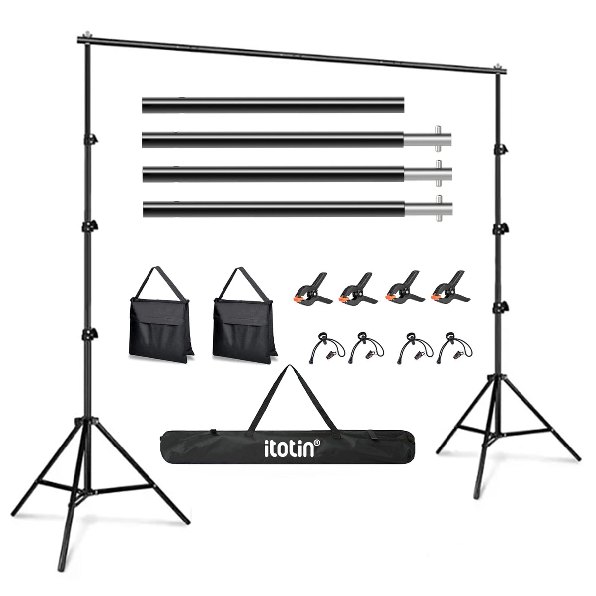 Adjustable Photo Backdrop Stand 9ft x 10ft with Carry Bag U66402