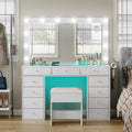 Makeup Vanity Desk with Mirror and 11 Drawers N773845