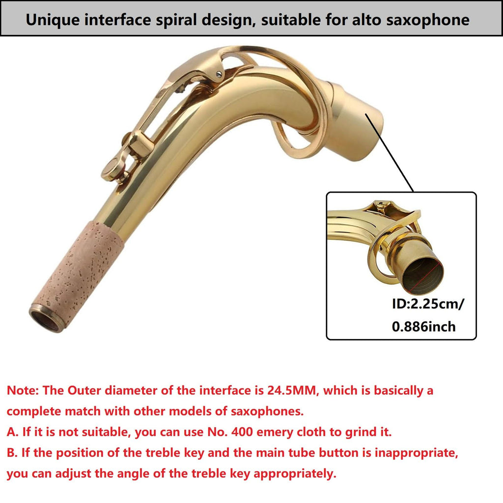 Brass Bend Neck Alto Saxophone 24.5mm C668952