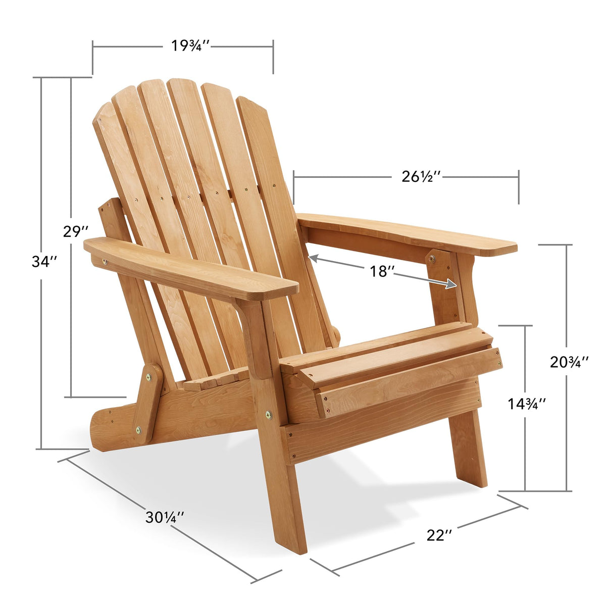 Oversized Folding Adirondack Chair Set of 2 Cedar Wood F29682