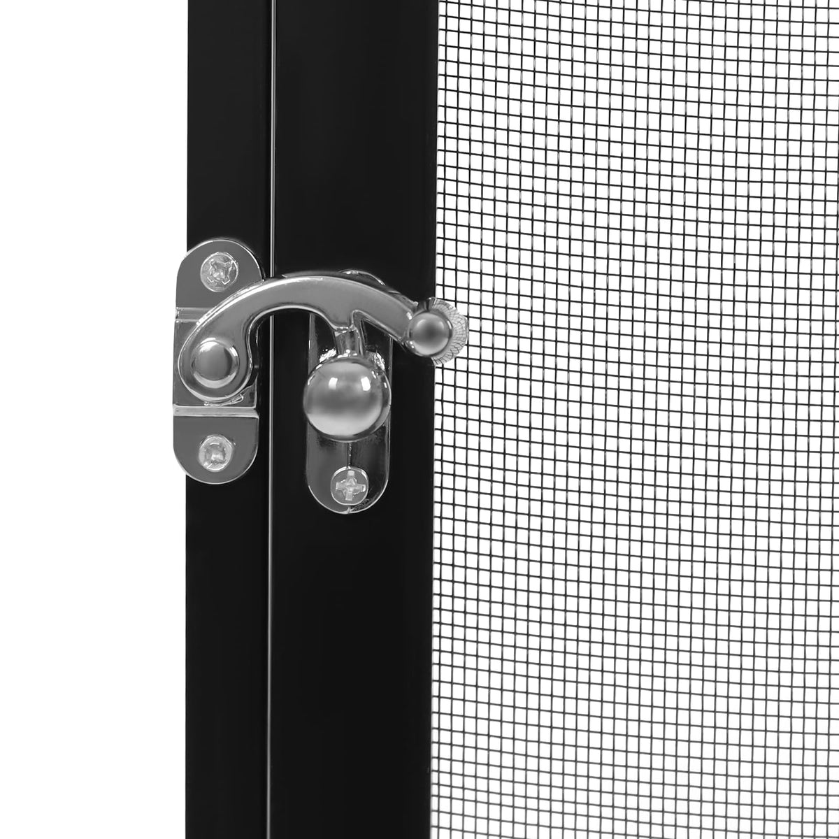 Black Large Aluminum Screen Reptile Terrarium Cage with Locking Latch Z185944