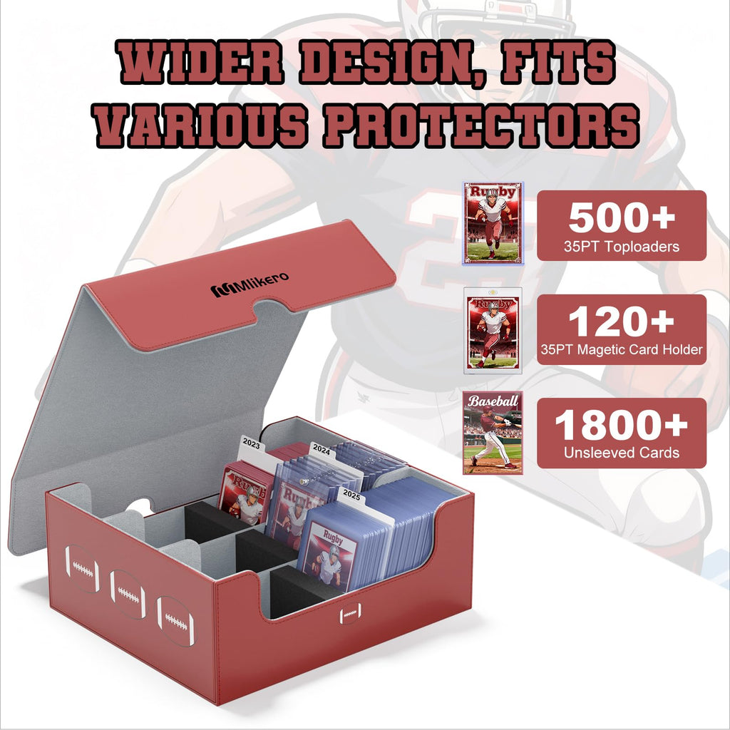 Football Card Storage Box with Magnetic Closure P7051