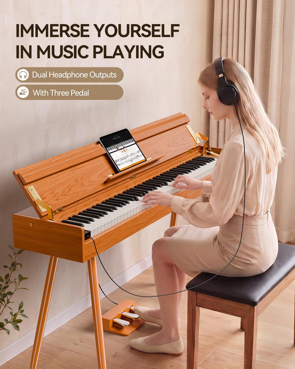 88-Key Weighted Hammer Action Digital Piano B3992