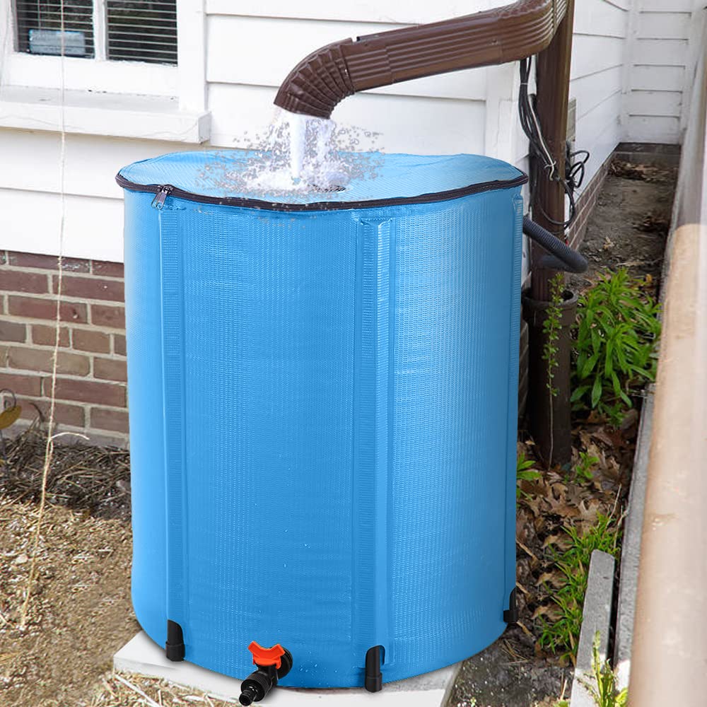 50 Gallon Blue Collapsible Rain Barrel H34445