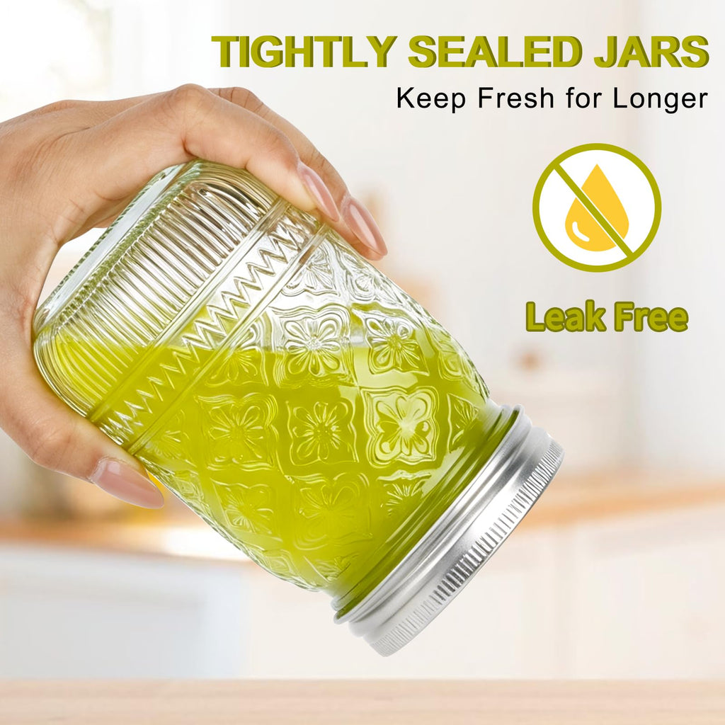 12 oz 20 Pack Mason Jars with Lids and Bands V6868