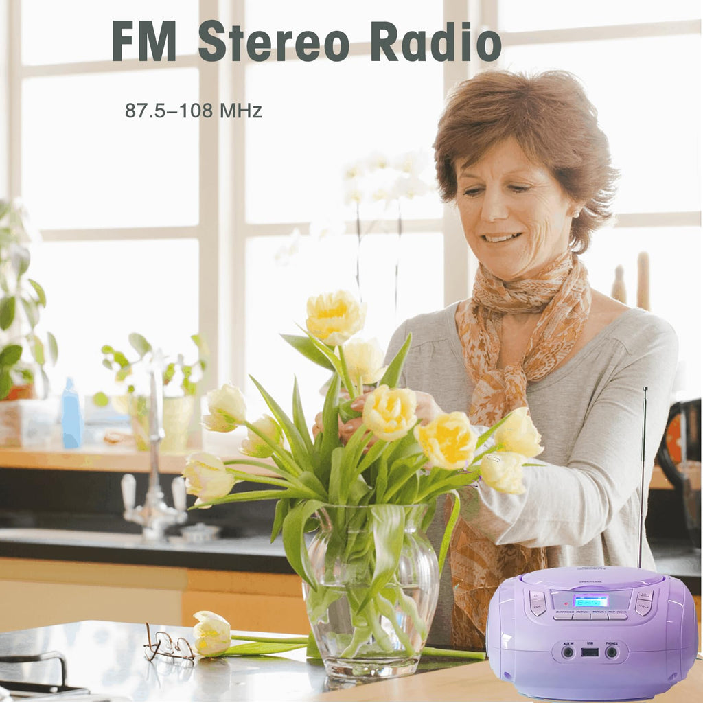 Portable CD Player with Bluetooth FM Radio USB MP3 G1530
