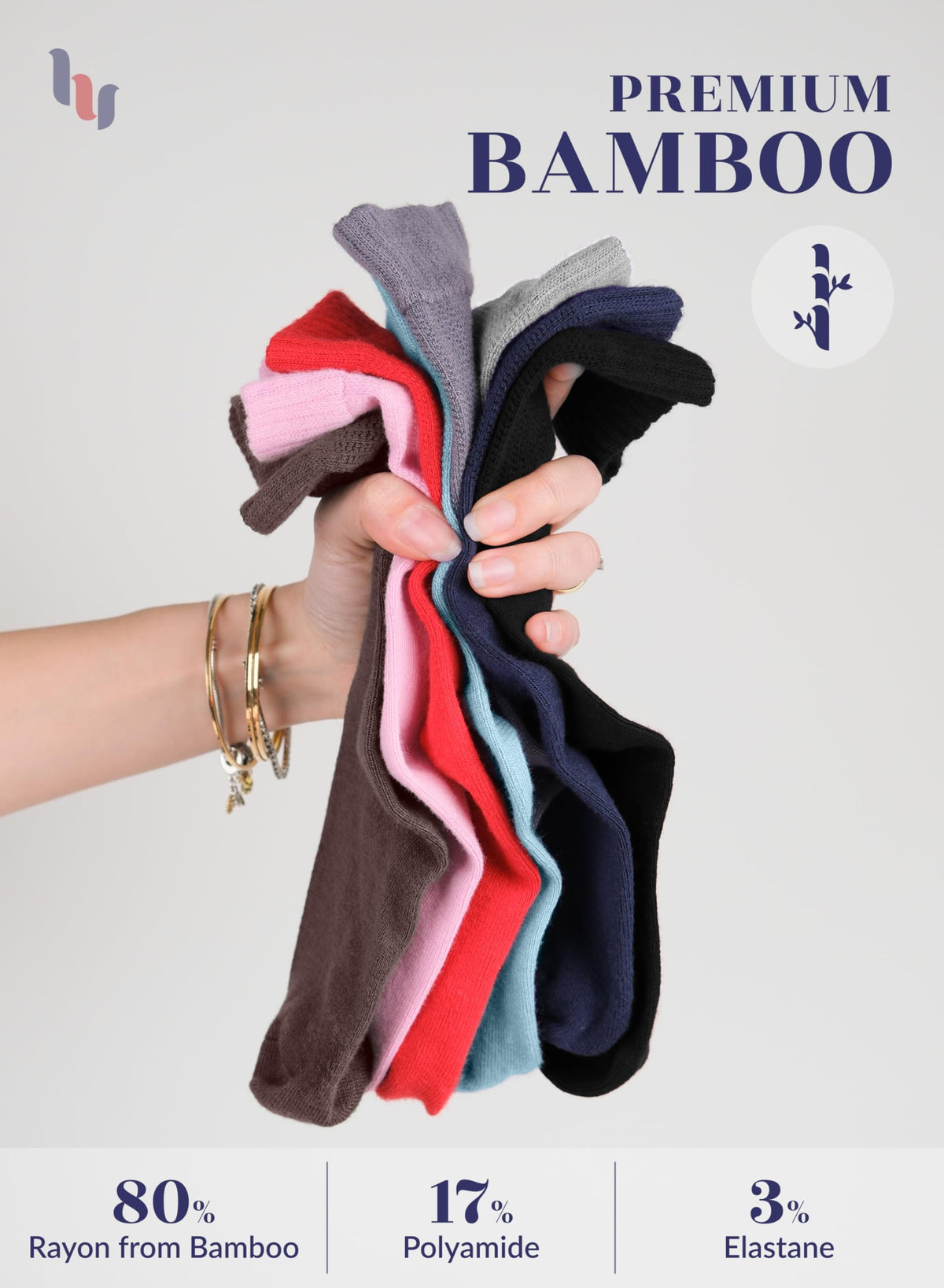 Bamboo Crew Socks Q1814