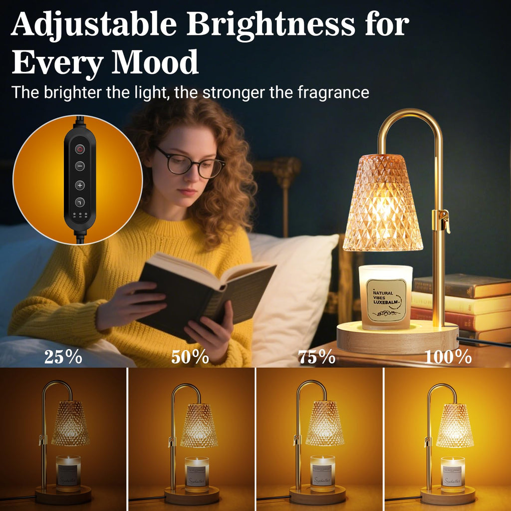Adjustable Height Candle Warmer Lamp with Timer A41181