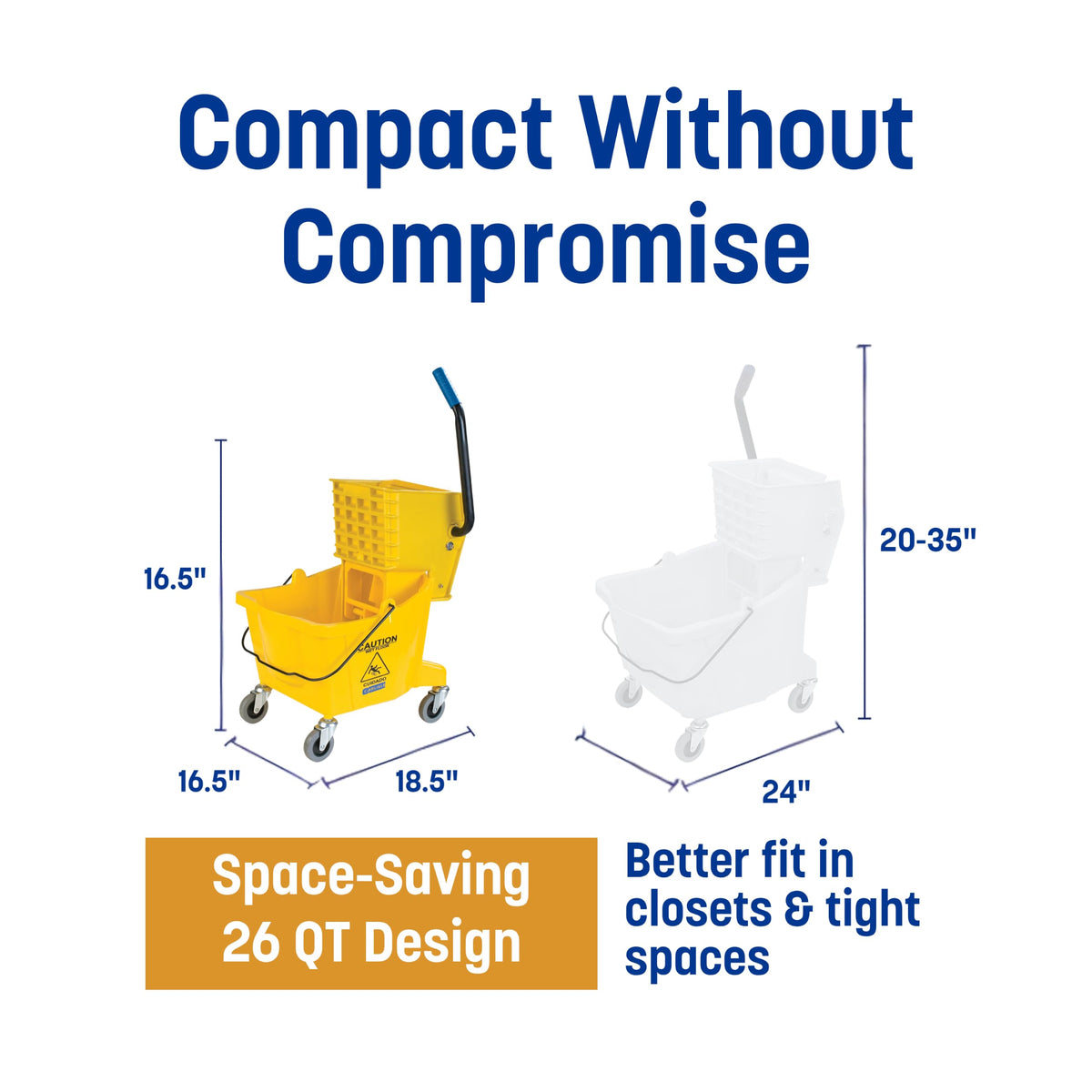 26 Qt Mop Bucket with Side Wringer Y90336