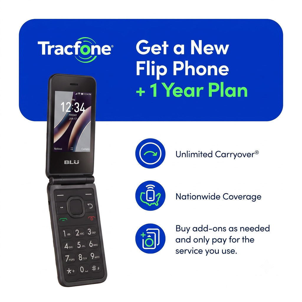 Black 4G Flip Phone K76674