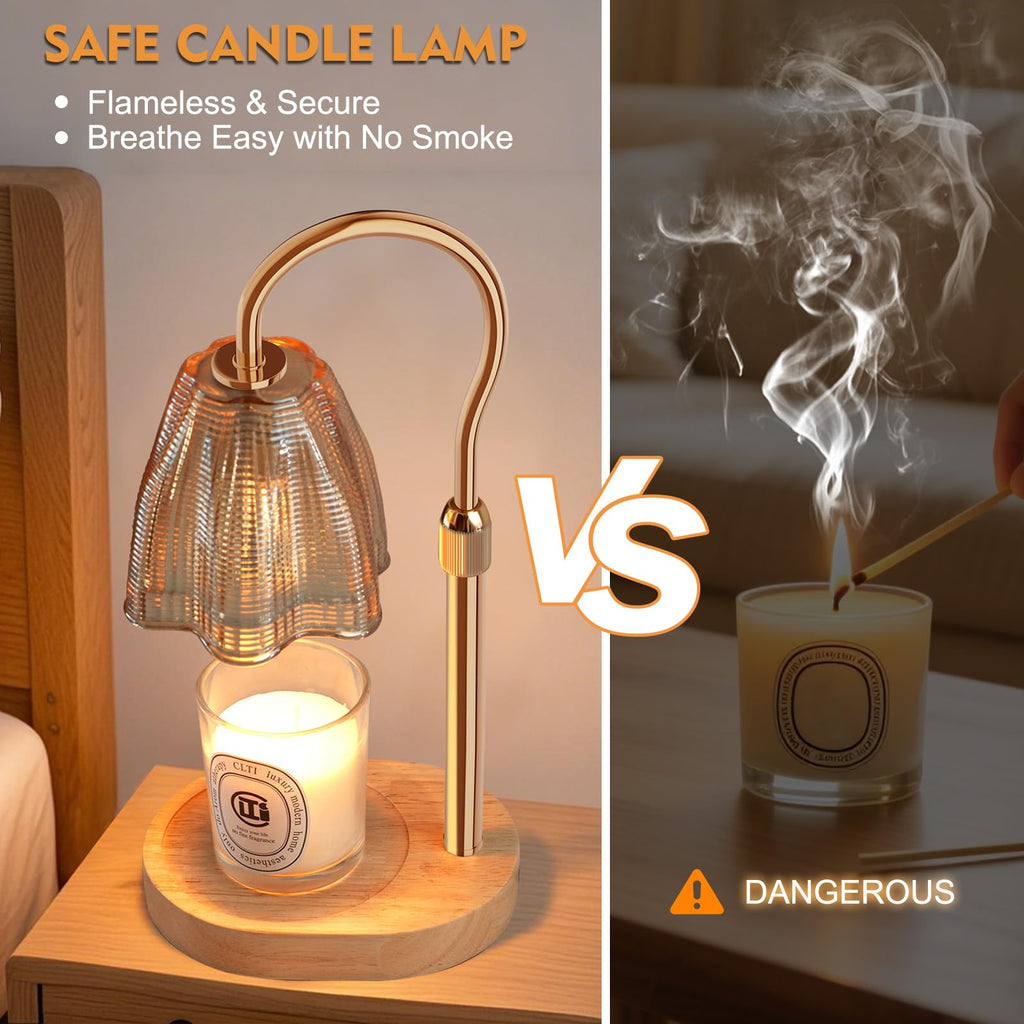 Adjustable Candle Warmer Lamp with Timer & Dimmer U932397
