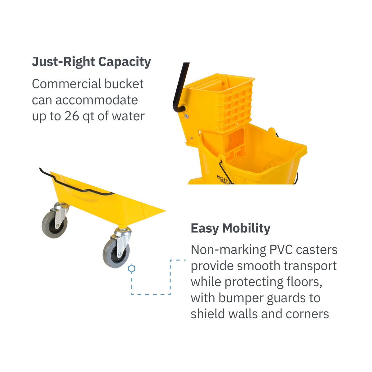 26 Qt Mop Bucket with Side Wringer Y90336