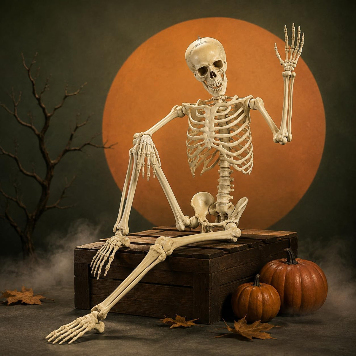 Life Size Posable Skeleton Prop Decoration N762751