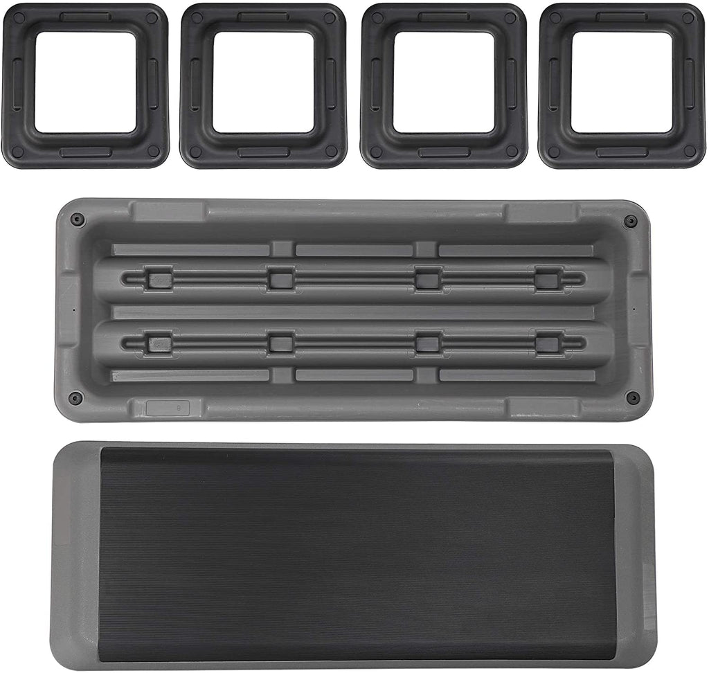 43" Adjustable Aerobic Exercise Step Platform with 4 Removable Risers O958363
